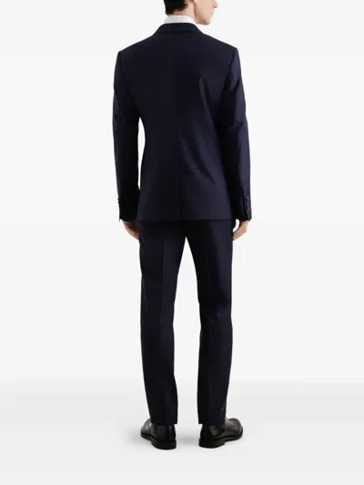 Dolce & Gabbana Double-breasted Suit In Blue