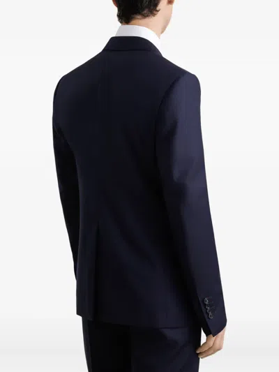 Dolce & Gabbana Double-breasted Suit In Blue