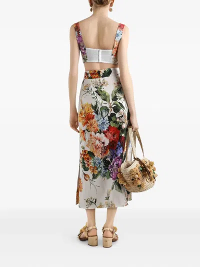 Dolce & Gabbana Bralette Mit Blumen-print In Multi