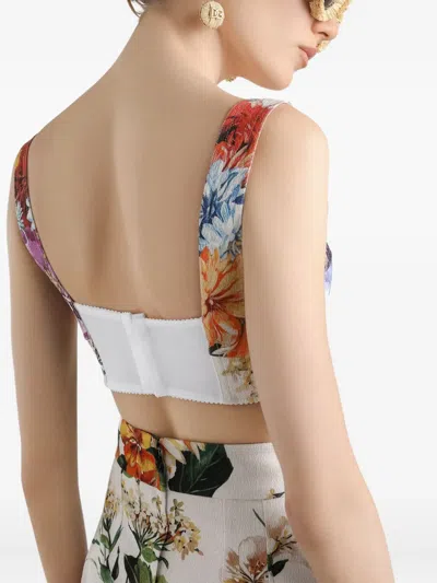 Dolce & Gabbana Bralette Mit Blumen-print In Multi
