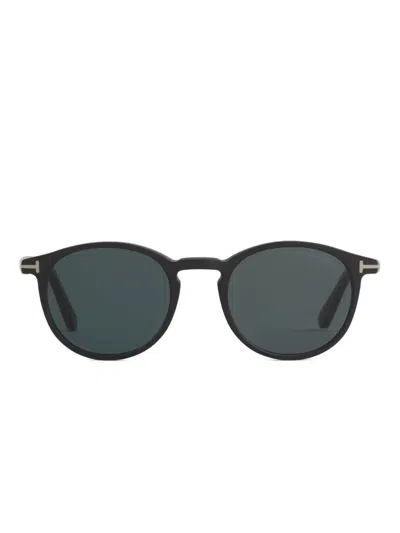 Tom Ford Round Sunglasses In Black
