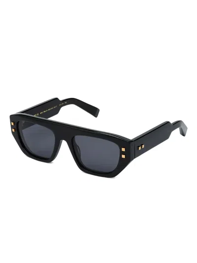 Balmain Sonnenbrille Mit Eckigem Gestell