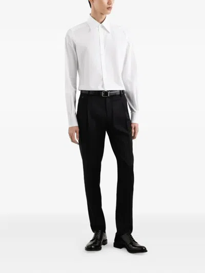 Dolce & Gabbana White Regular Solid Shirt In White