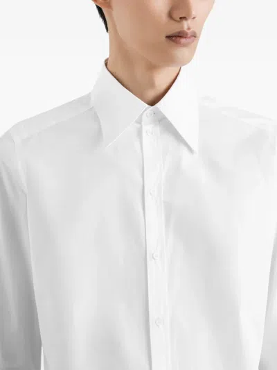 Dolce & Gabbana White Regular Solid Shirt In White