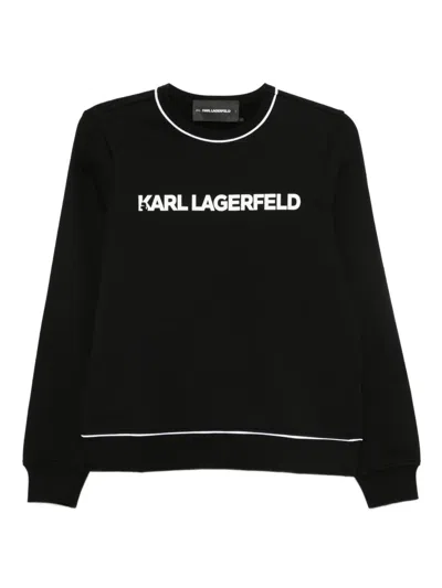 Karl Lagerfeld Logo-print Sweatshirt In Black