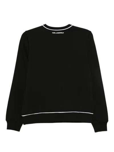 Karl Lagerfeld Logo-print Sweatshirt In Black