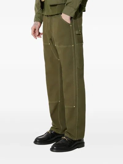 Human Made Heart-detail Utility Trousers In Green