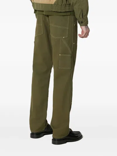 Human Made Heart-detail Utility Trousers In Green