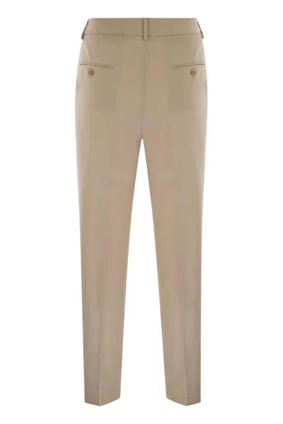Weekend Max Mara Belt Loop Casual Pants In Brown