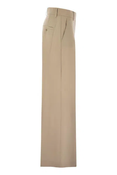 Weekend Max Mara Virgin Wool Tailored Trousers In Neutral