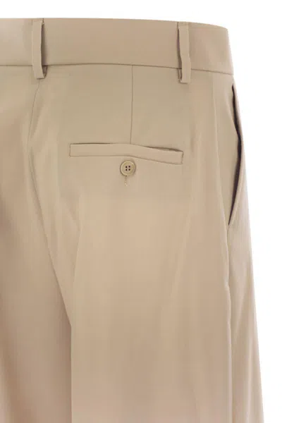 Weekend Max Mara Virgin Wool Tailored Trousers In Neutral