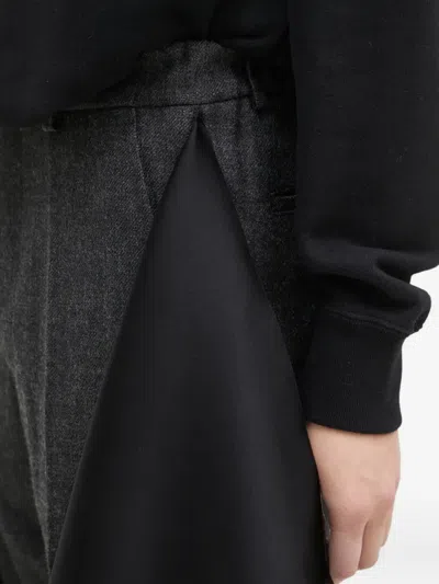 Undercover Draped-panel Trousers In Black