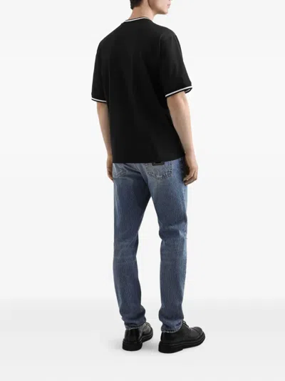 Dolce & Gabbana Distressed Finish Five-pocket Denim Jeans In Blue