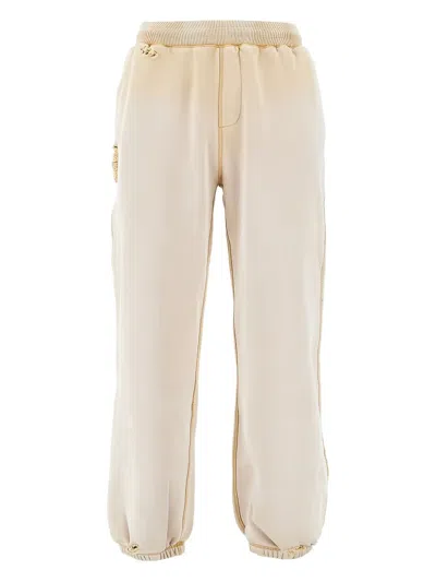Cole Buxton Distressed Cuffed Joggers In Neutral