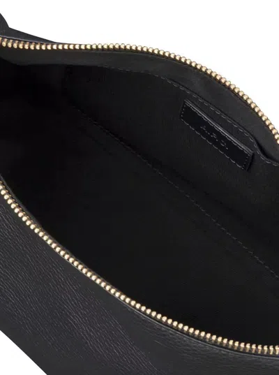 Apc 'vera' Black Shoulder Bag With Embossed Logo Lettering On The Front And Adjustable Shoulder Strap In
