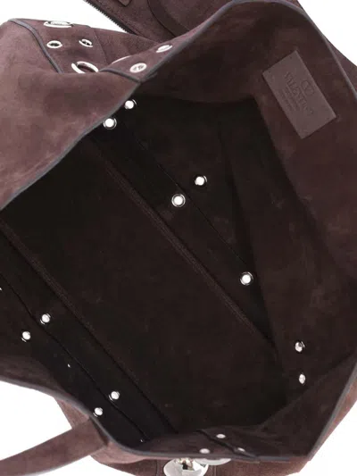 Valentino Garavani Medium Suede Tote Bag With Metallic Studs