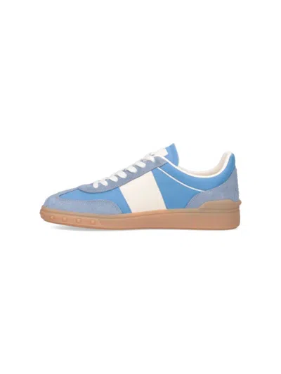 Valentino Upvillage Suede-trimmed Leather Sneakers