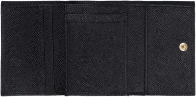 Dolce & Gabbana Dauphine Calfskin French-flap Wallet In Black