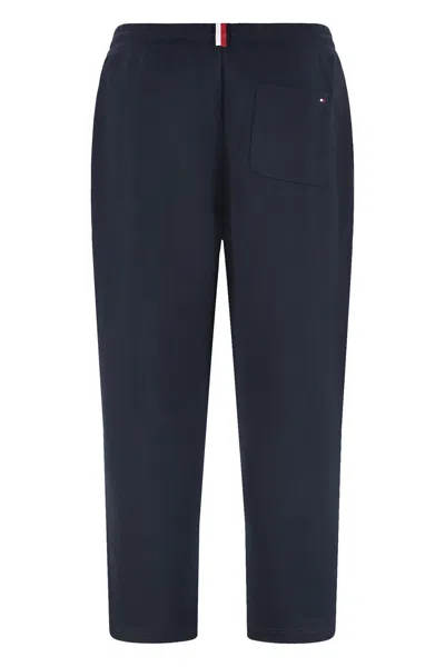 Tommy Hilfiger Cotton Track-pants Elastic Waistband In Blue