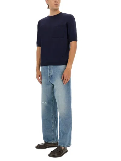 Moschino Pocketed T-shirt With Ribbed Cuffs And Hem
