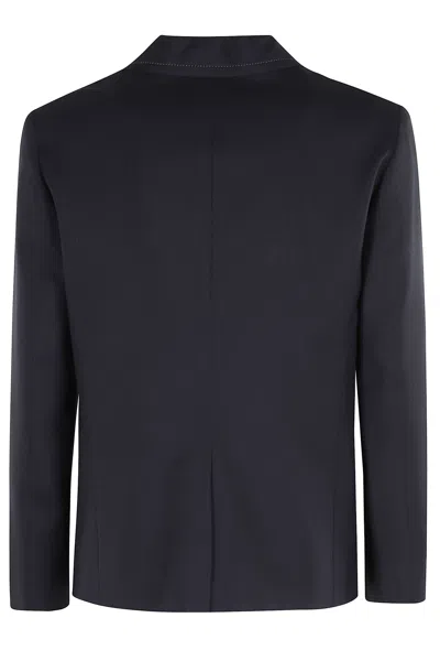 Marni Virgin-wool Notched-lapel Blazer In Black