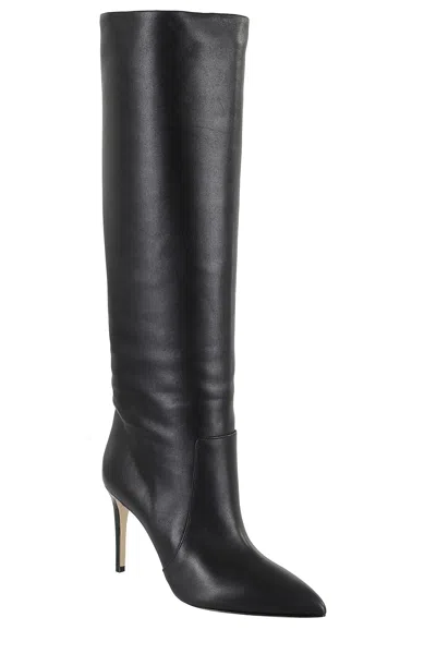 Paris Texas Leather Pointed-toe Knee-high Boots In Black