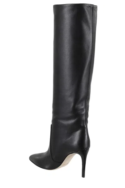 Paris Texas Leather Pointed-toe Knee-high Boots In Black