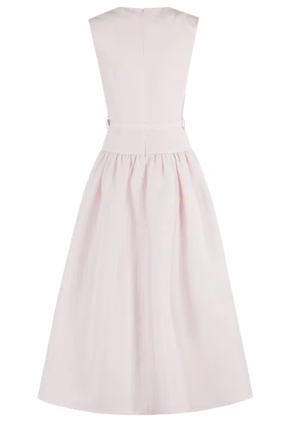 Self-portrait Taffeta Midi Dress In Pink