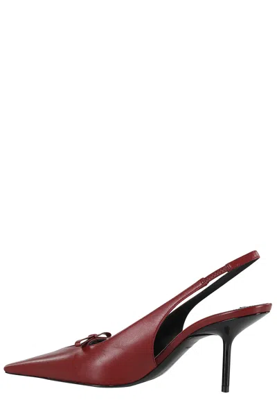 Victoria Beckham Pointed Toe Slingback Pumps With Bow Detail