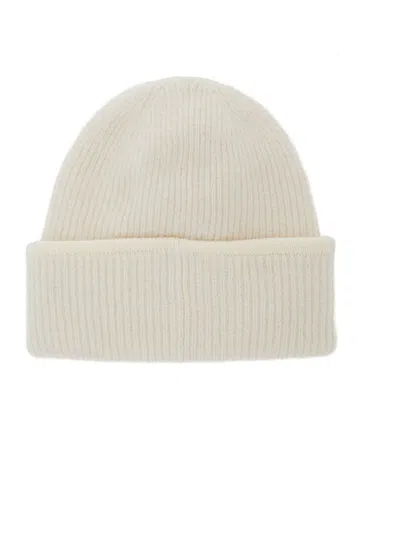 Jacquemus Gros Grain Ribbed Beanie In Neutral