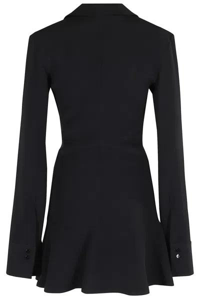 Attico Mini Dress With Deep V-neck In Black