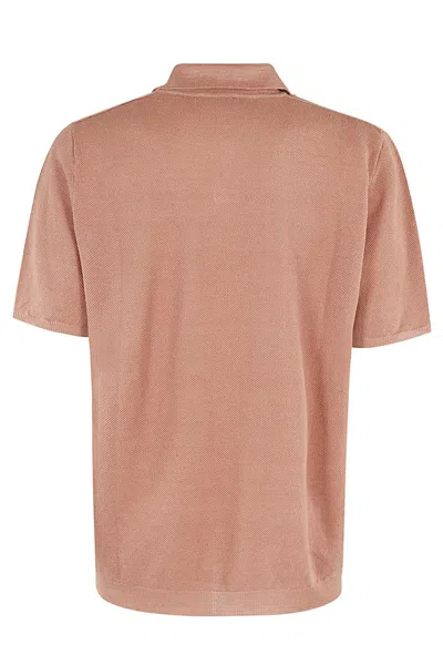 Roberto Collina Short-sleeved Polo Shirt In Pink