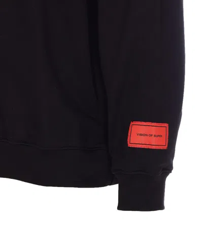 Vision Of Super Ruined Skull Sweatshirt In Black