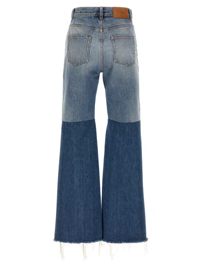 Chloé Patchwork Rigid High-rise Flared-leg Jeans