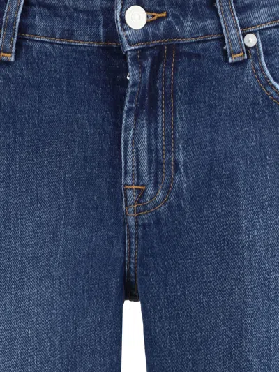 7 For All Mankind Versatile Straight Cut Jeans In Blue