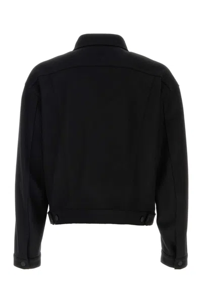 Dsquared2 Dsquared Men Black Wool Blend Wool Jean Jacket