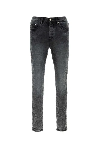 Purple Brand Black Stretch Denim Jeans In Black