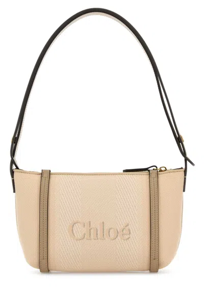 Chloé Chloe Women Sand Canvas Carry Shoulder Bag