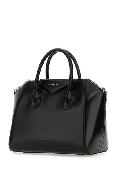 Givenchy Mini Antigona Bag In Box Leather In Black