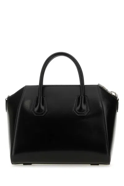 Givenchy Mini Antigona Bag In Box Leather In Black