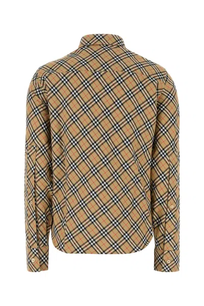 Burberry Beige All Over Check Shirt