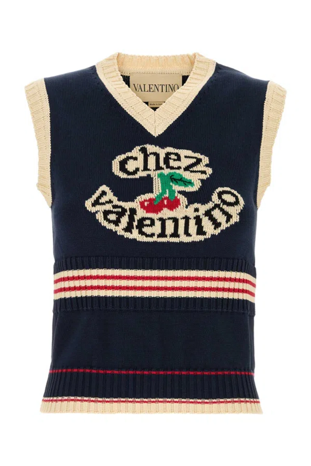 ベスト・ジレ Valentino Garavani Midnight Blue Cotton Vest Valentino Garavani Women Midnight Blue Cotton Vest | ModeSens
