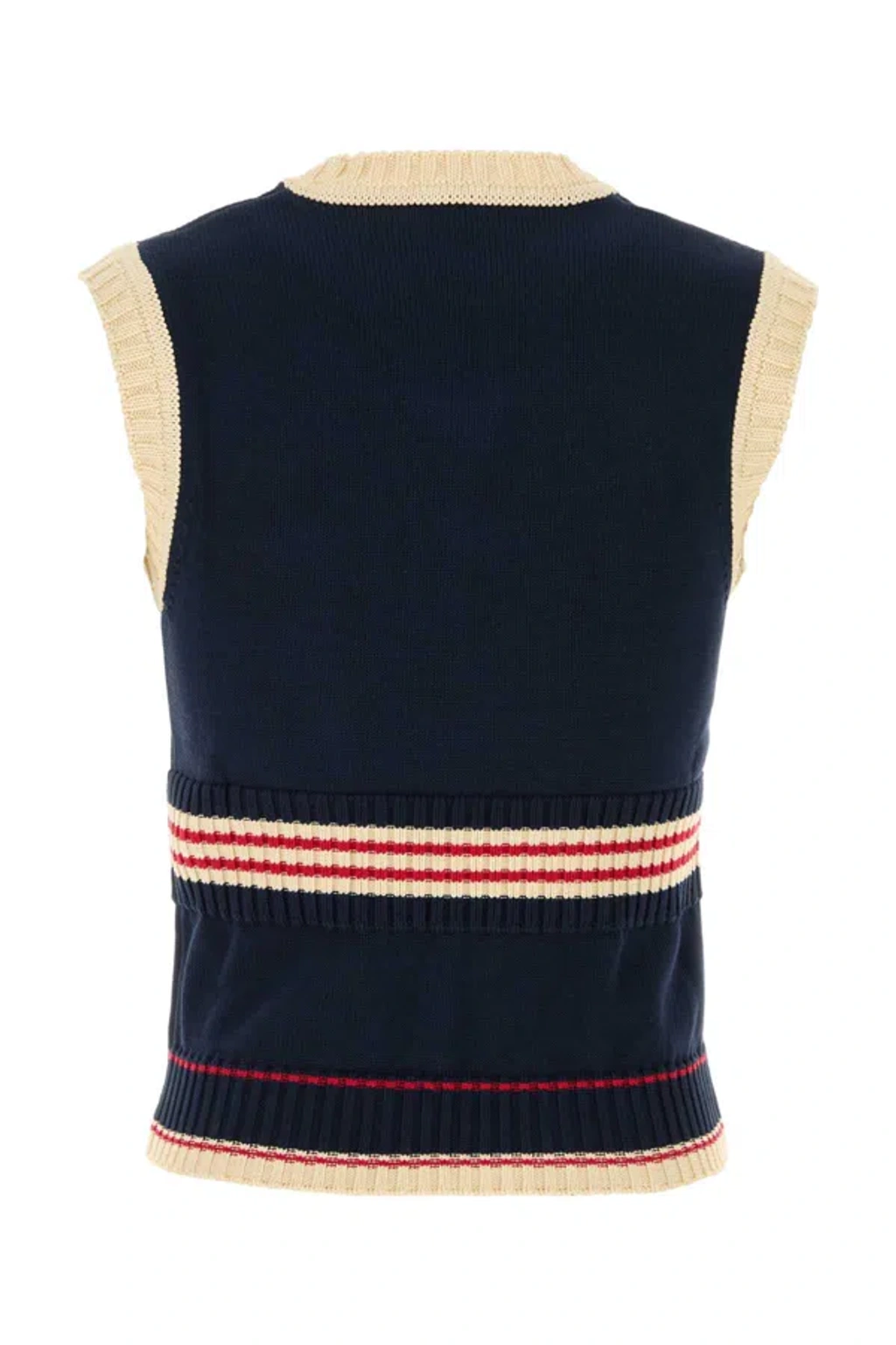 ベスト・ジレ Valentino Garavani Midnight Blue Cotton Vest Valentino Garavani Women Midnight Blue Cotton Vest | ModeSens
