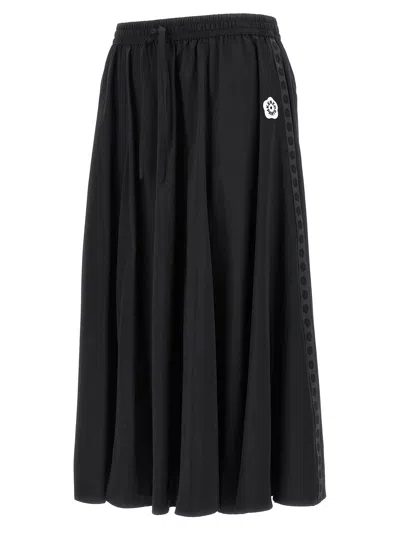 Kenzo Boke 2.0 Midi Skirt In Black