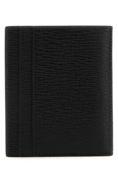 Ferragamo Leather Card Holder Gold-tone Hardware