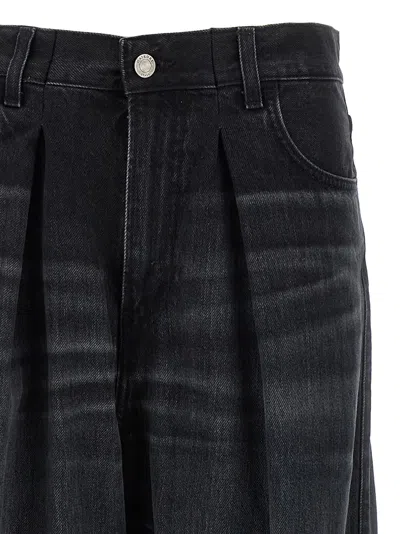 Haikure Black Jeans With Belt Loops And Logo Patch On The Rear