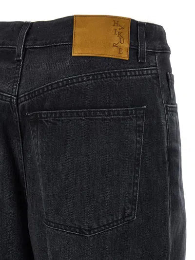 Haikure Black Jeans With Belt Loops And Logo Patch On The Rear