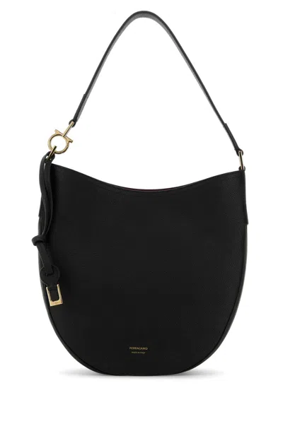 Ferragamo Borsa A Spalla Smile Media In Pelle Nera Donna