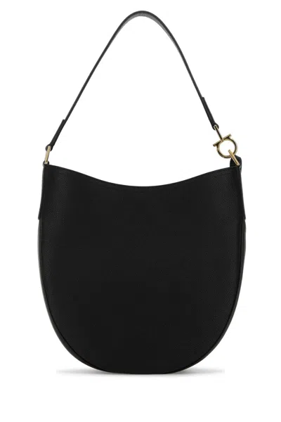 Ferragamo Borsa A Spalla Smile Media In Pelle Nera Donna