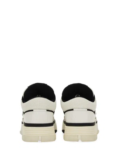 Amiri White And Black Chunky Sneakers With Logo Detail In Leather And Mixed Tech Fabrics Man